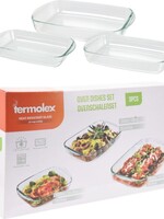 Termolex Ovenschalen Set - 3-delig - 1.6L -2.6L - 3.6L - Glas - Vaatwasserbestendig