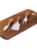 Kaasplank met 3 Kaasmessen - Acaciahout