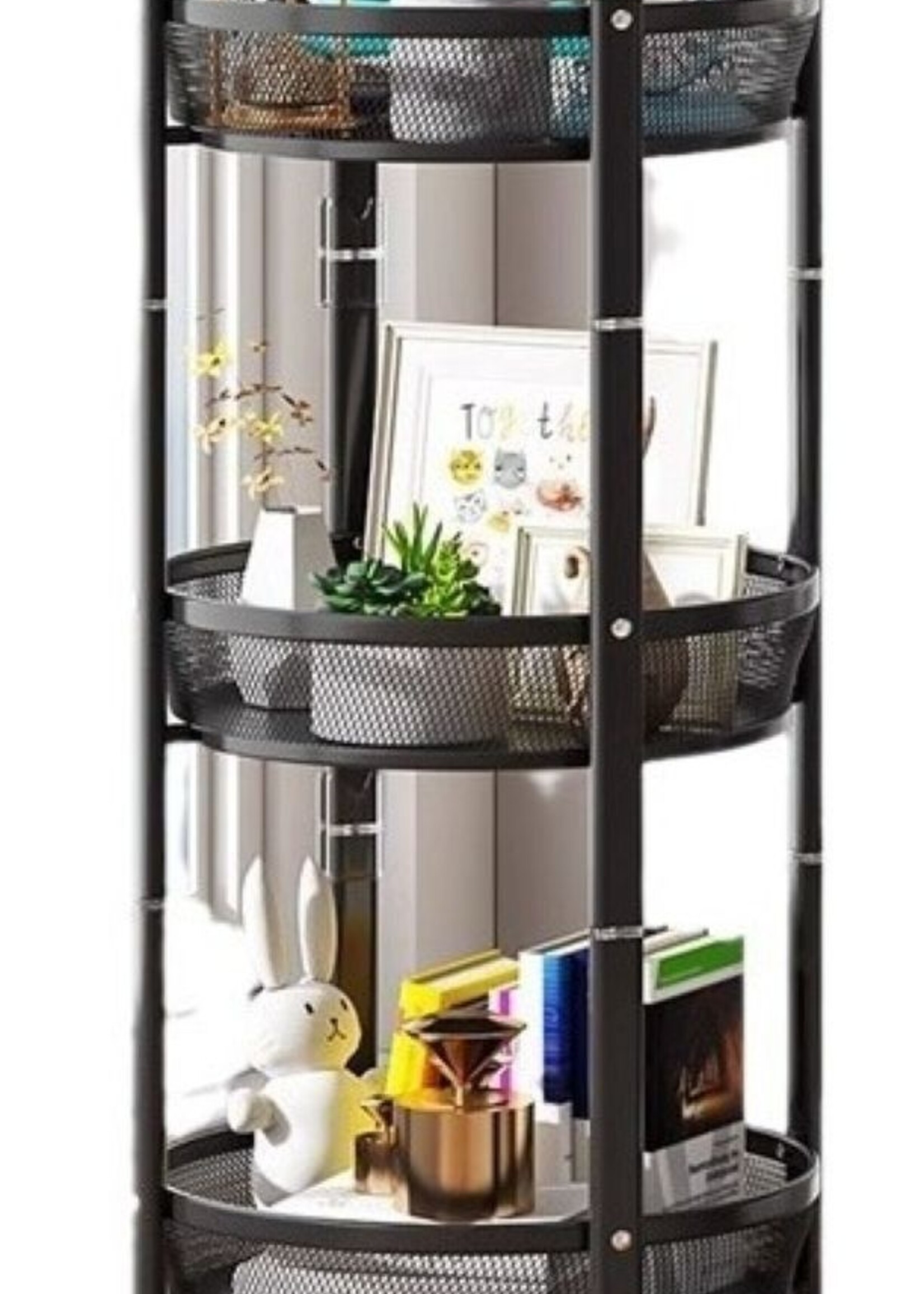 Ceruzo Keukentrolley - Zwart - 3-Laags Opbergrek