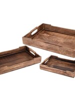 Dienbladen Mango hout - 3 delig