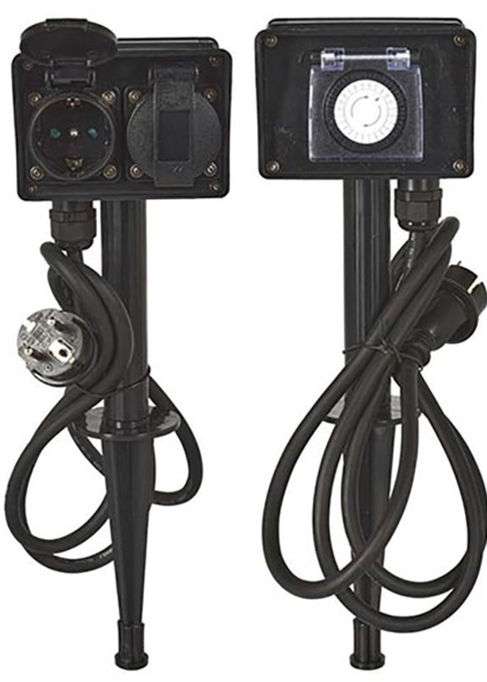 FXcontrol Tuincontactdoos 2-Voudig met Timer