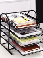 Ceruzo Brievenbak  4 Vakken - met 4 uitschuifbare Lagen - Postbak - Documentenhouder - Metaal