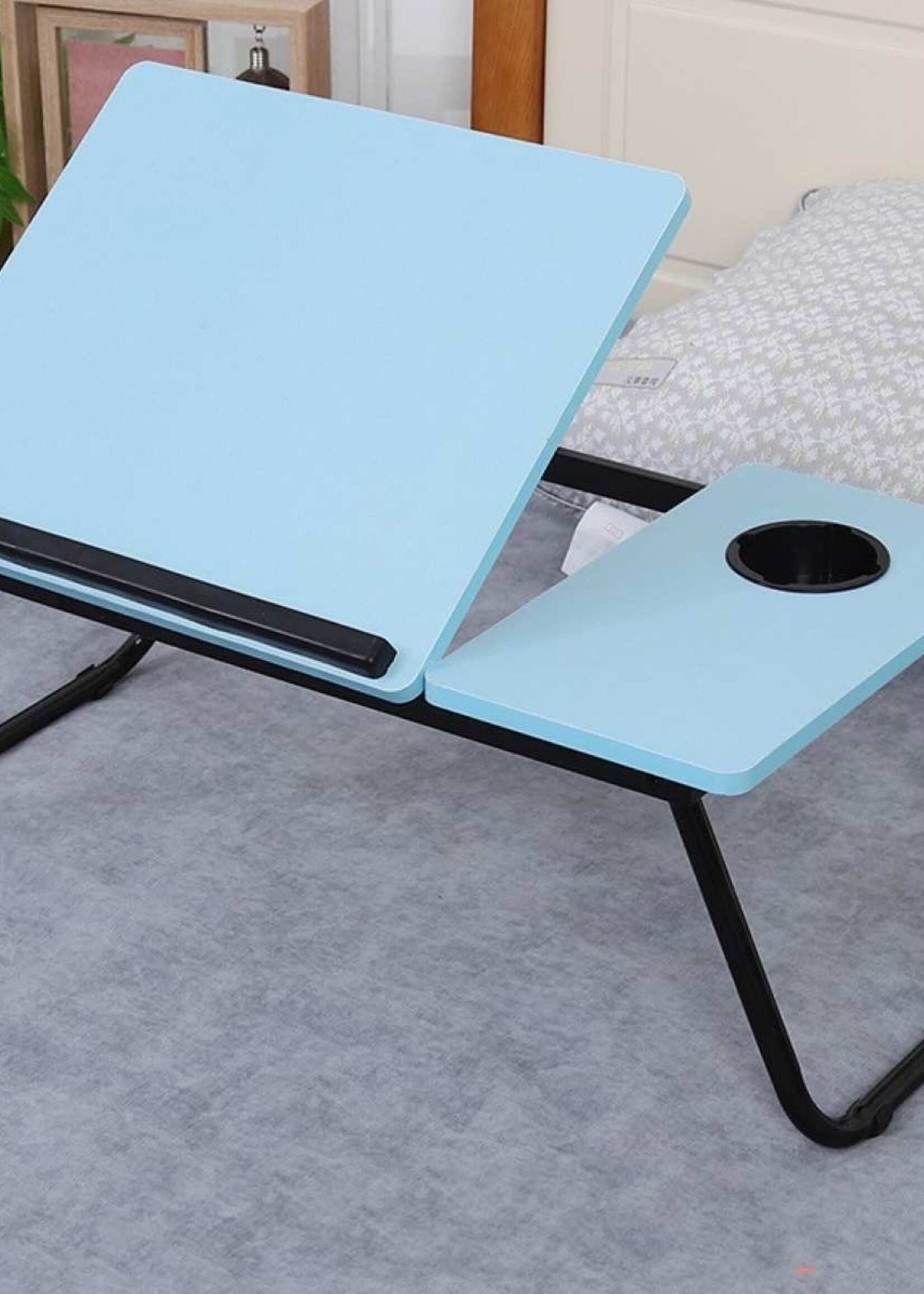 Ceruzo Bedtafel Verstelbaar Blauw- Laptoptafel - Ontbijttafel