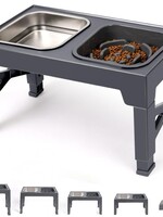 Ceruzo Hondenvoerbak - 5 Hoogtes - Verstelbaar - Anti Schrokbak