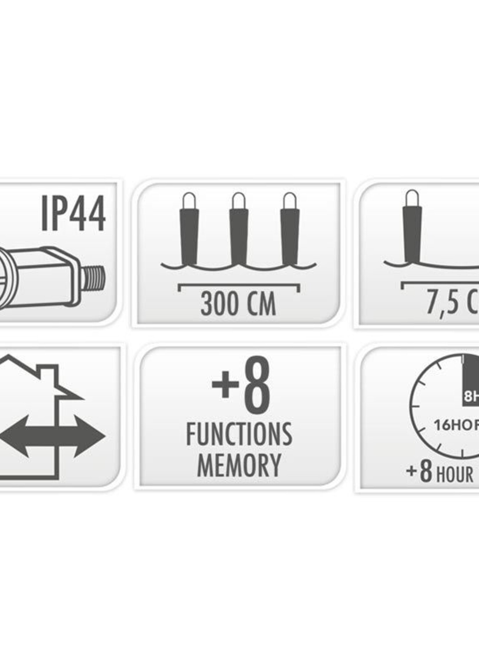 Kerstverlichting 180 led- 13.5m - three tone traditional - Timer - Lichtfuncties - Geheugen - Buiten