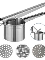 Ceruzo Pureestamper - Aardappelpers - RVS - met 3 losse schijven