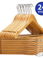 Ceruzo 24 Houten Kledinghangers - Naturel