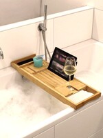 Ceruzo Badplank - Verstelbaar - Bamboe - met Boekenhouder