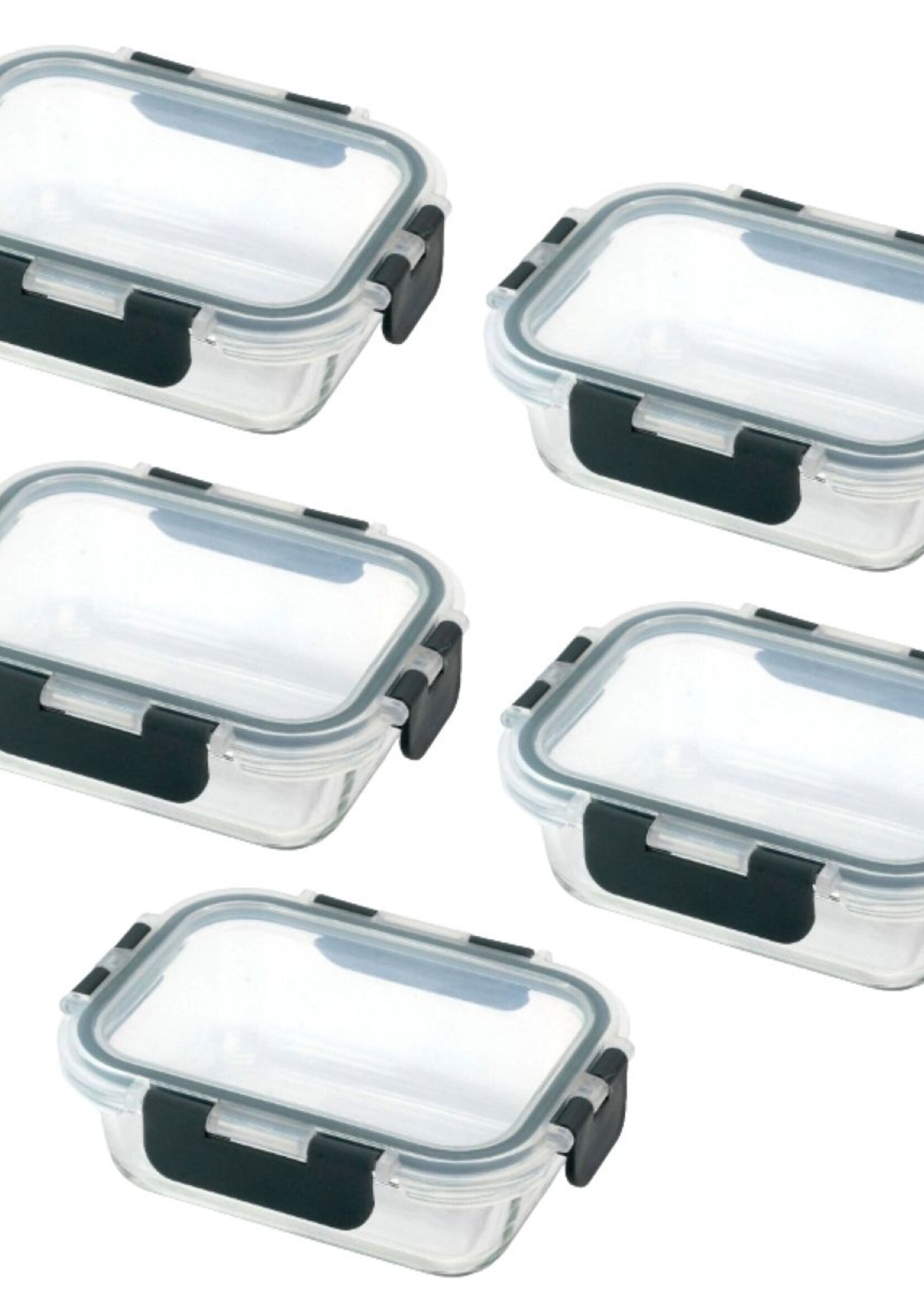 Ceruzo Meal Prep Bakjes - 5 stuks Vershoudbakjes - Glas