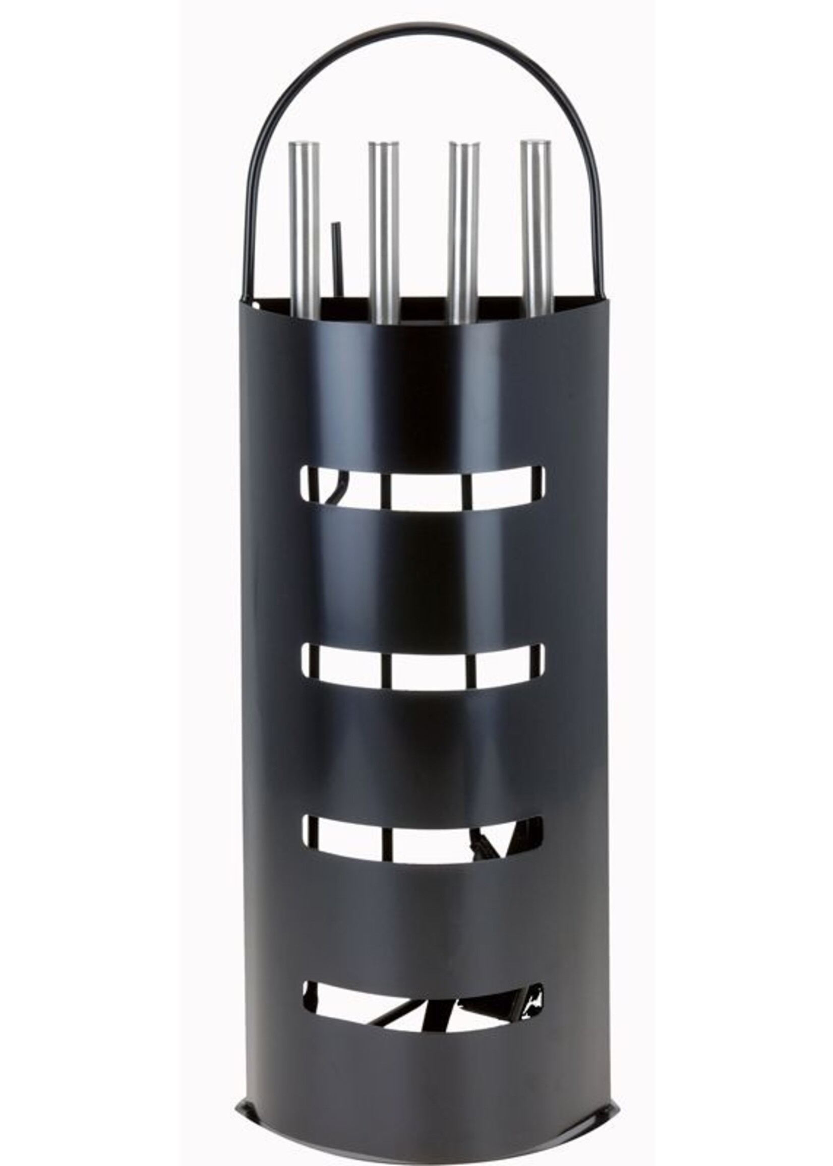 Home&Styling Openhaardset RVS zwart - 5 delig