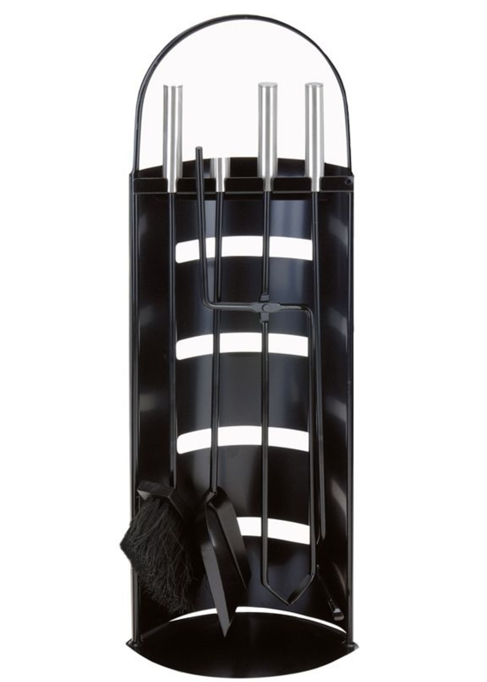 Home&Styling Openhaardset RVS zwart - 5 delig