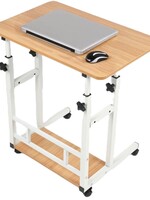 Ceruzo Laptoptafel - Verrijdbare Bedtafel - Verstelbaar in Hoogte 85cm - Tafelblad 80x40cm