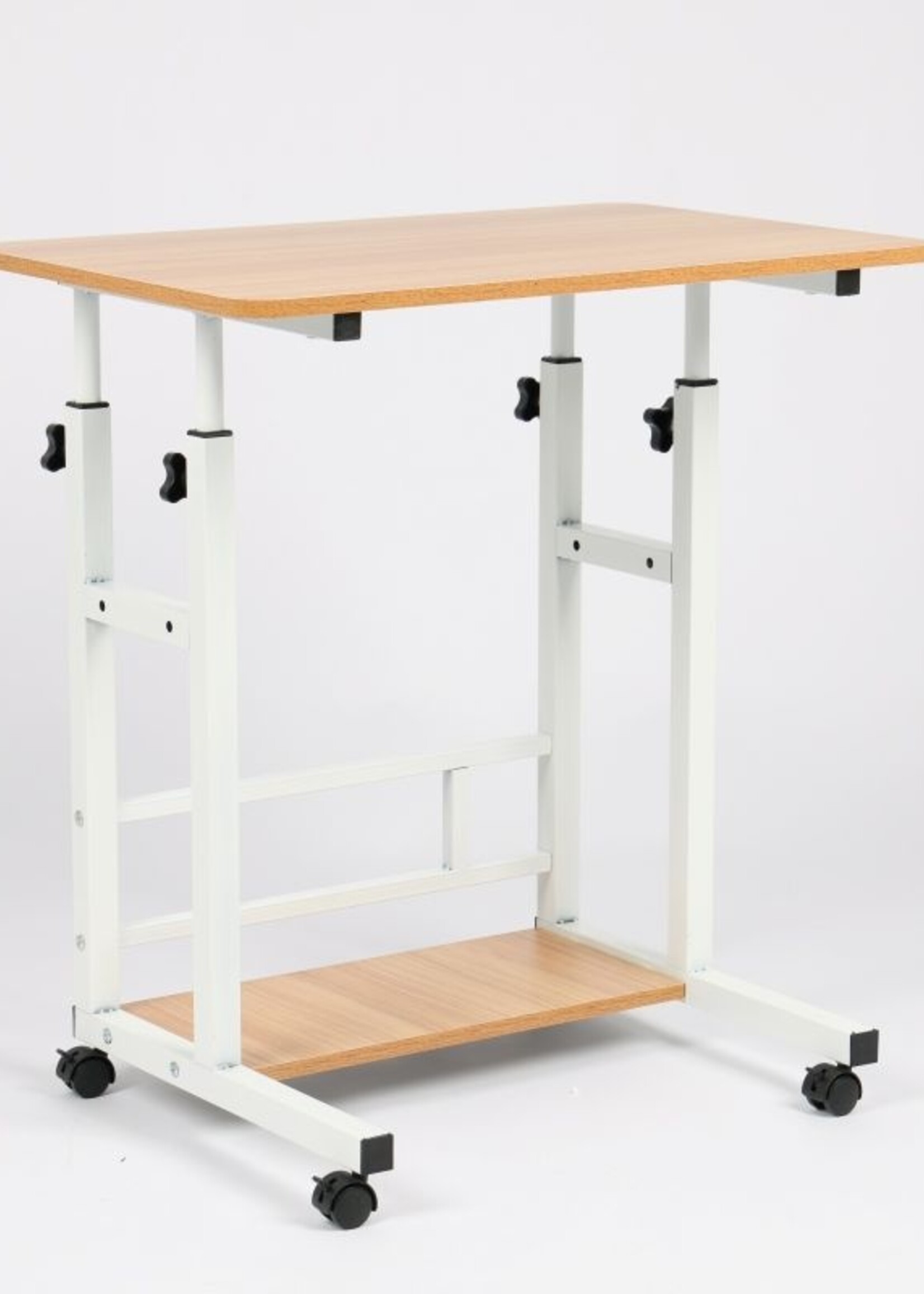 Ceruzo Laptoptafel - Verrijdbare Bedtafel - Verstelbaar in Hoogte 85cm - Tafelblad 80x40cm