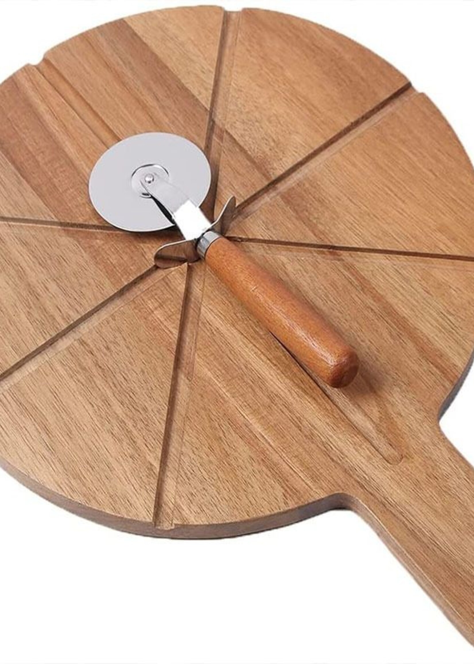 Ceruzo Pizza Snijplank Acaciahout - met Pizzasnijder