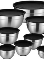 Ceruzo Mengkommen met Deksel - RVS - set van 8