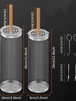 Ceruzo Grillmand - set van 2 - rollend Grillrooster - 30 cm