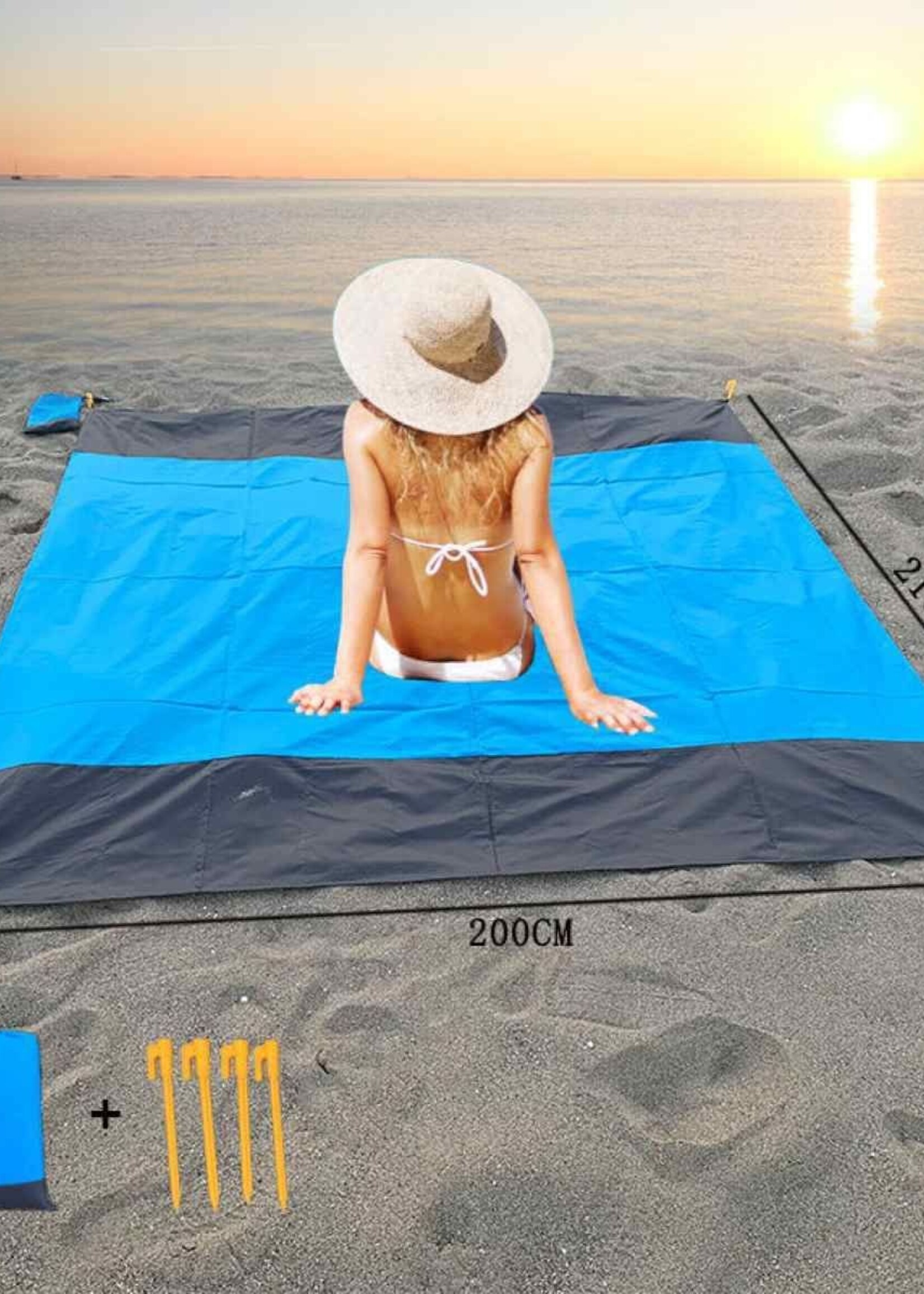Ceruzo Strandmat - Picknickkleed - 210x200cm