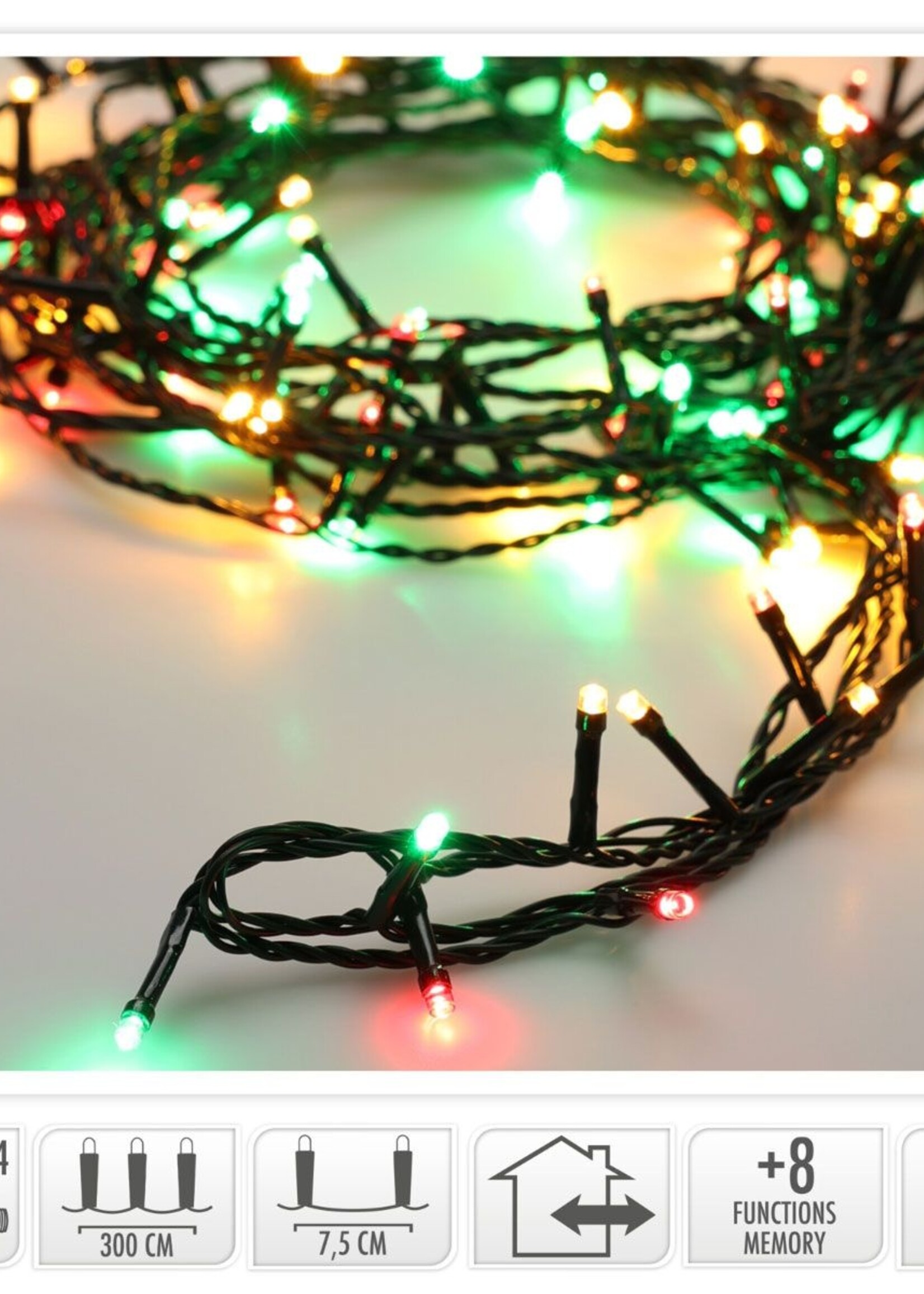 Kerstverlichting 480 led- 36m - three tone traditional - Timer - Lichtfuncties - Geheugen - Buiten
