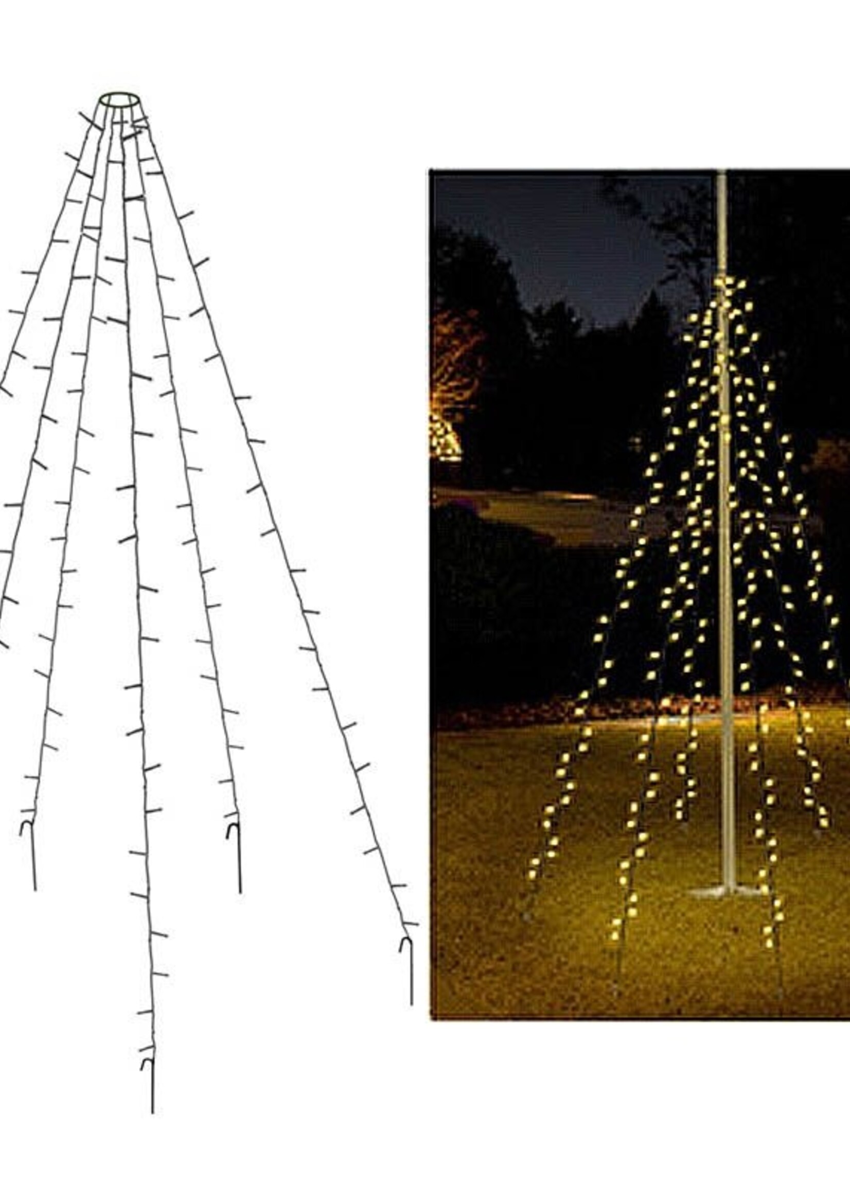 Vlaggenmast verlichting 120 LED's
