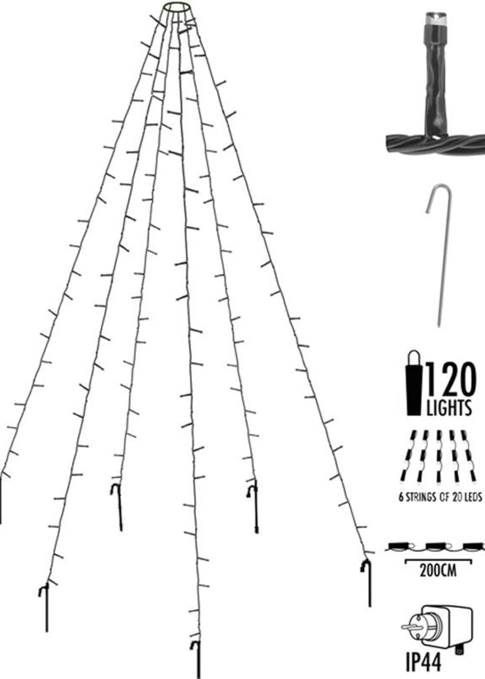Vlaggenmast verlichting 120 LED's