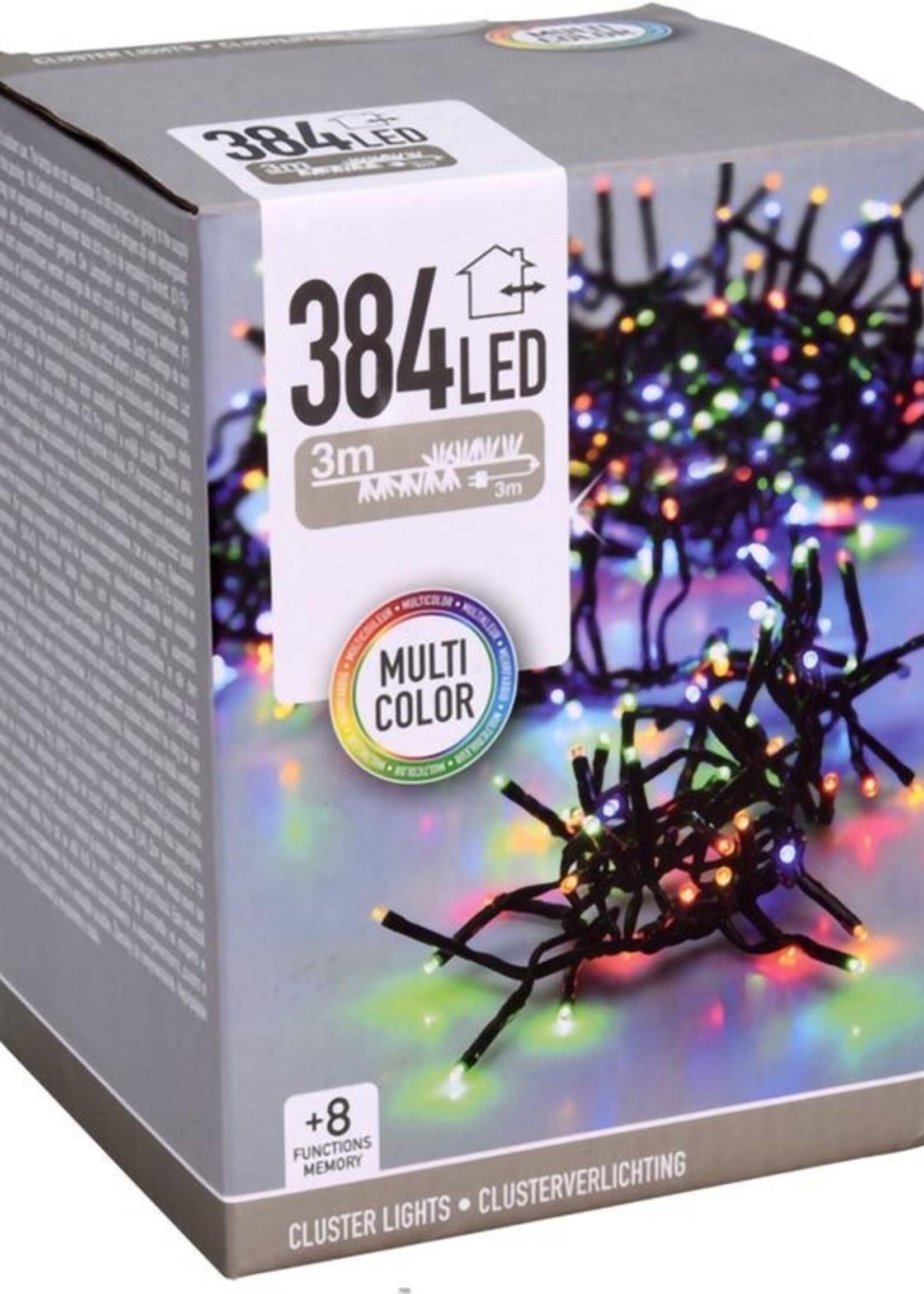 Clusterverlichting - 384 LED - 2.8m - multicolor