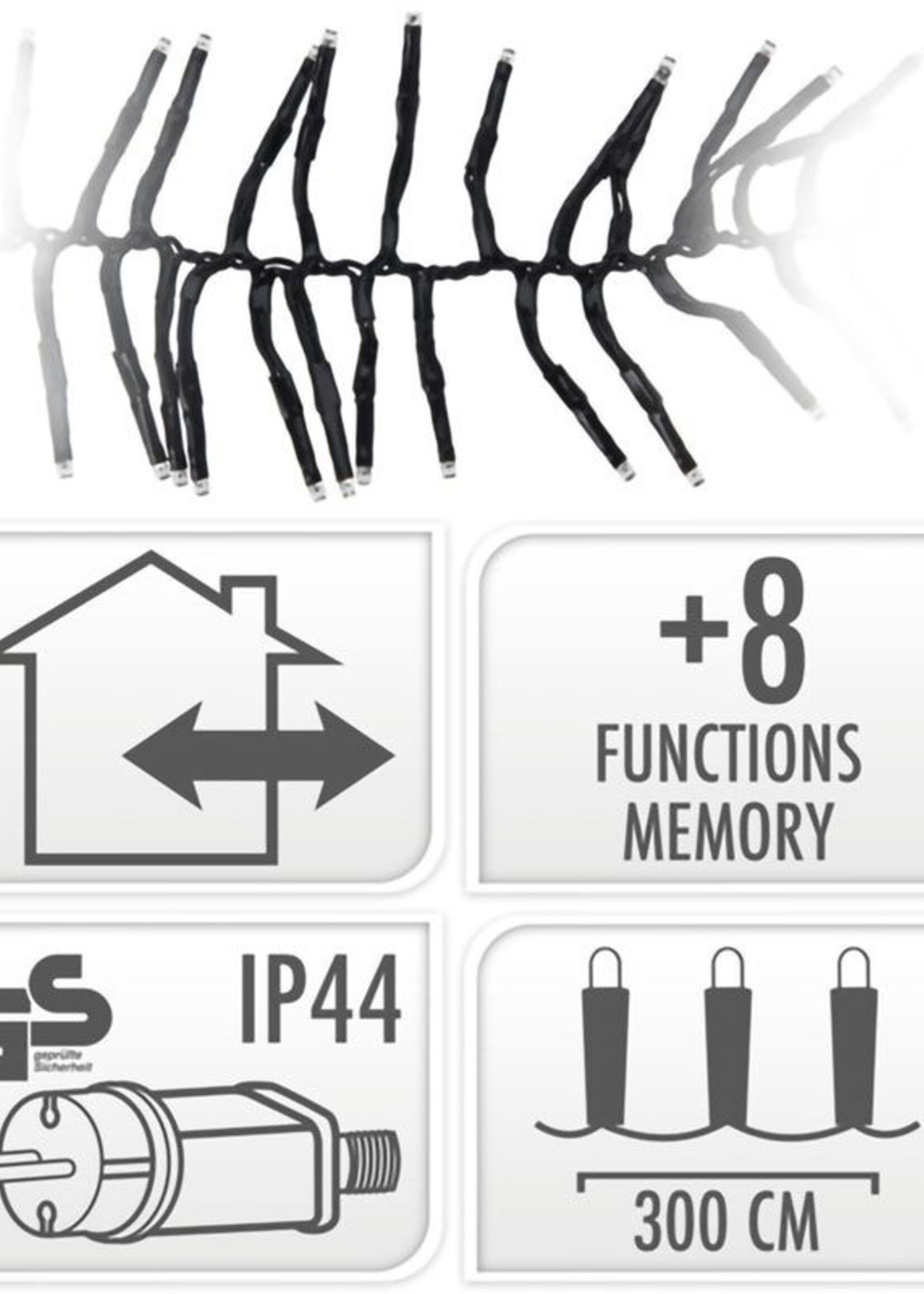 Clusterverlichting - 384 LED - 2.8m - multicolor