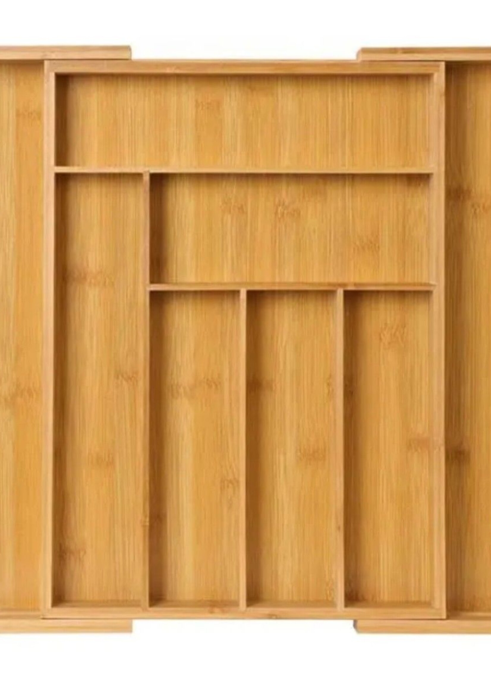 Ceruzo Bestekbak Hout Uitschuifbaar - 33-52 x 43 x 5 cm - Naturel