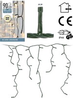 IJspegel verlichting 90 LED's - 3 meter - warm wit