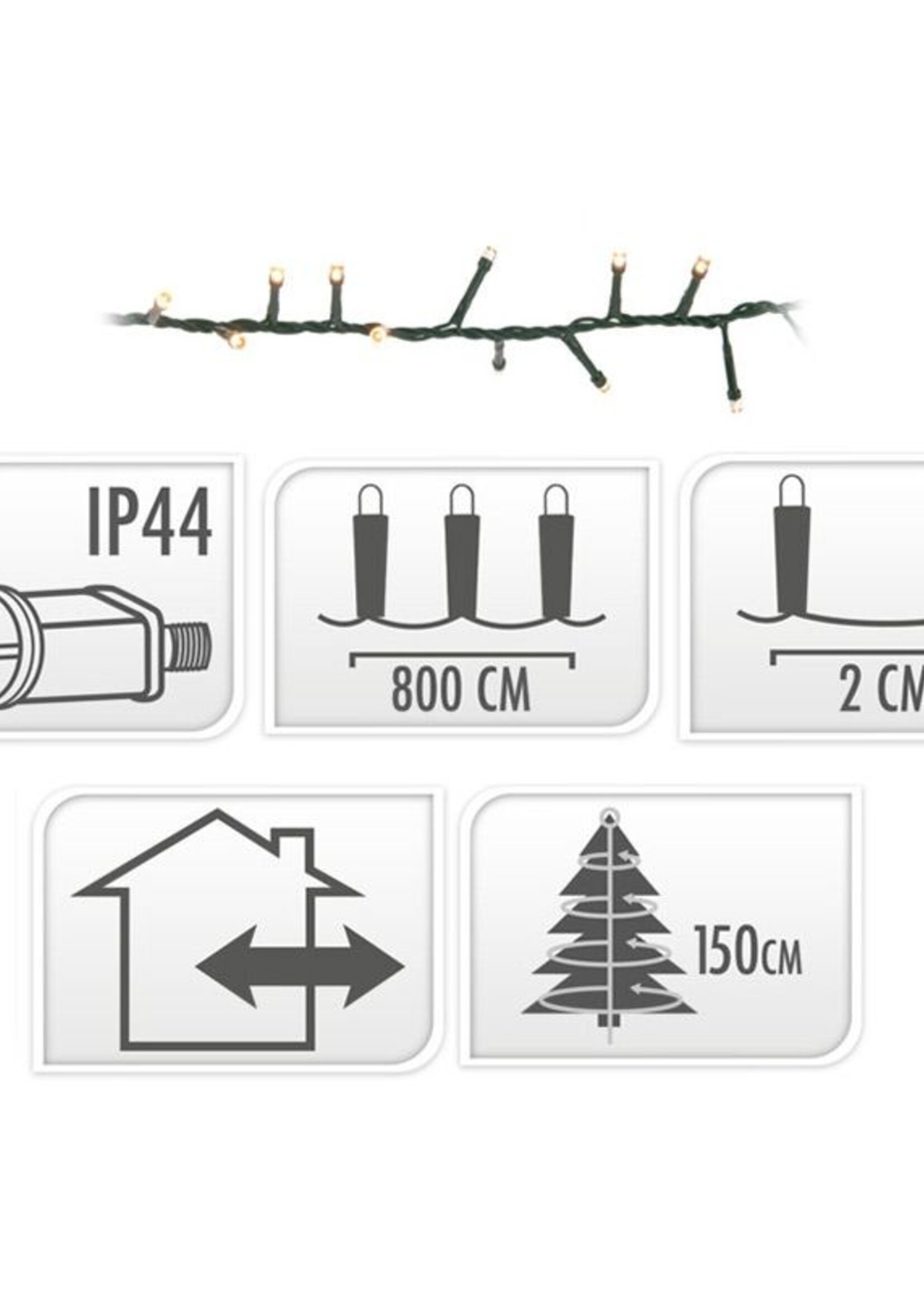 Snakelight 400 LED - 8 meter - extra warm wit