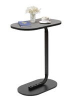 Ceruzo Bijzettafel - Zwart - Banktafel - Metaal met Hout - 45x28x60 cm