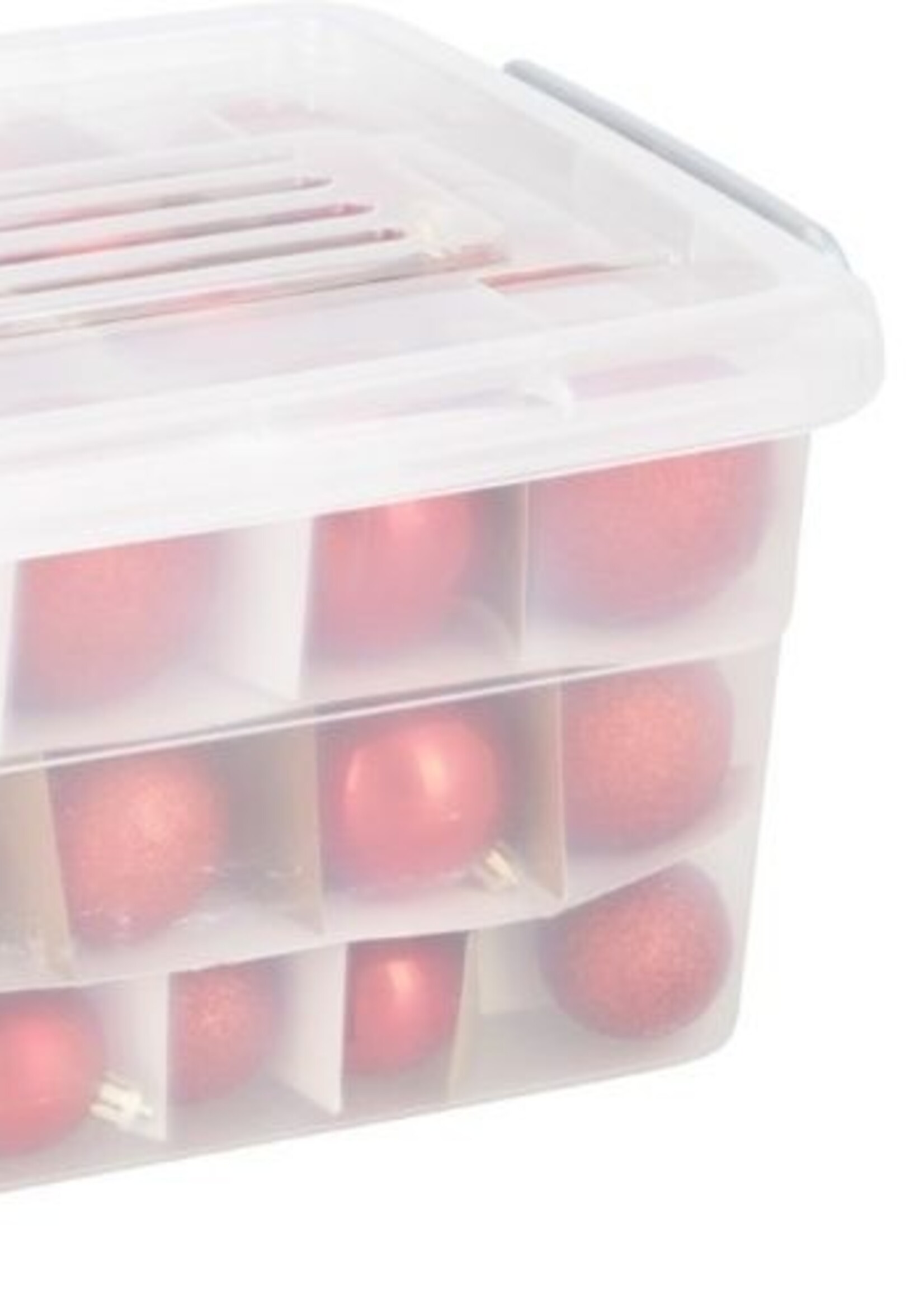 Kerstballen Set Rood - 70 Stuks - Kunststof  - Opbergbox