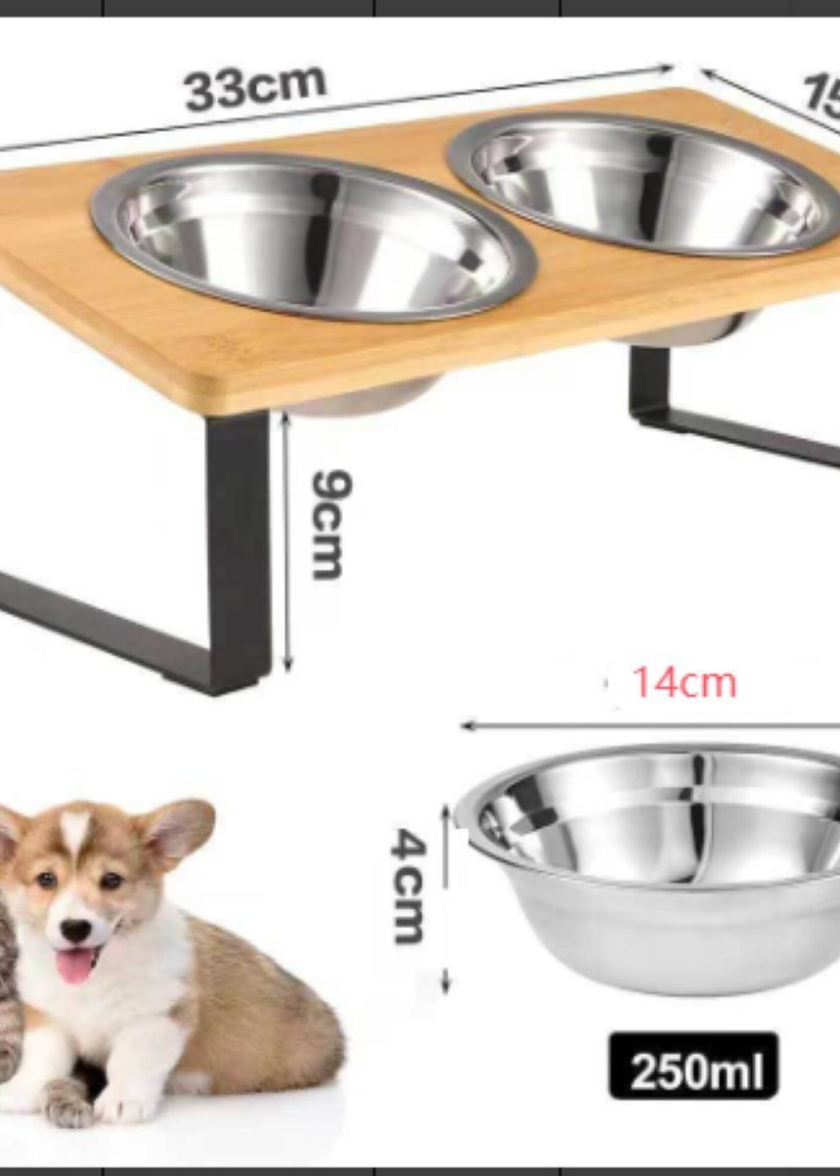 Ceruzo Dubbele Voerbak voor Huisdieren