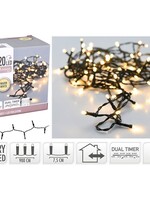 LED verlichting 120 LED - 9 meter - warm wit - Batterijbox 120 warm wit - dual-timer - geheugen en lichtfuncties