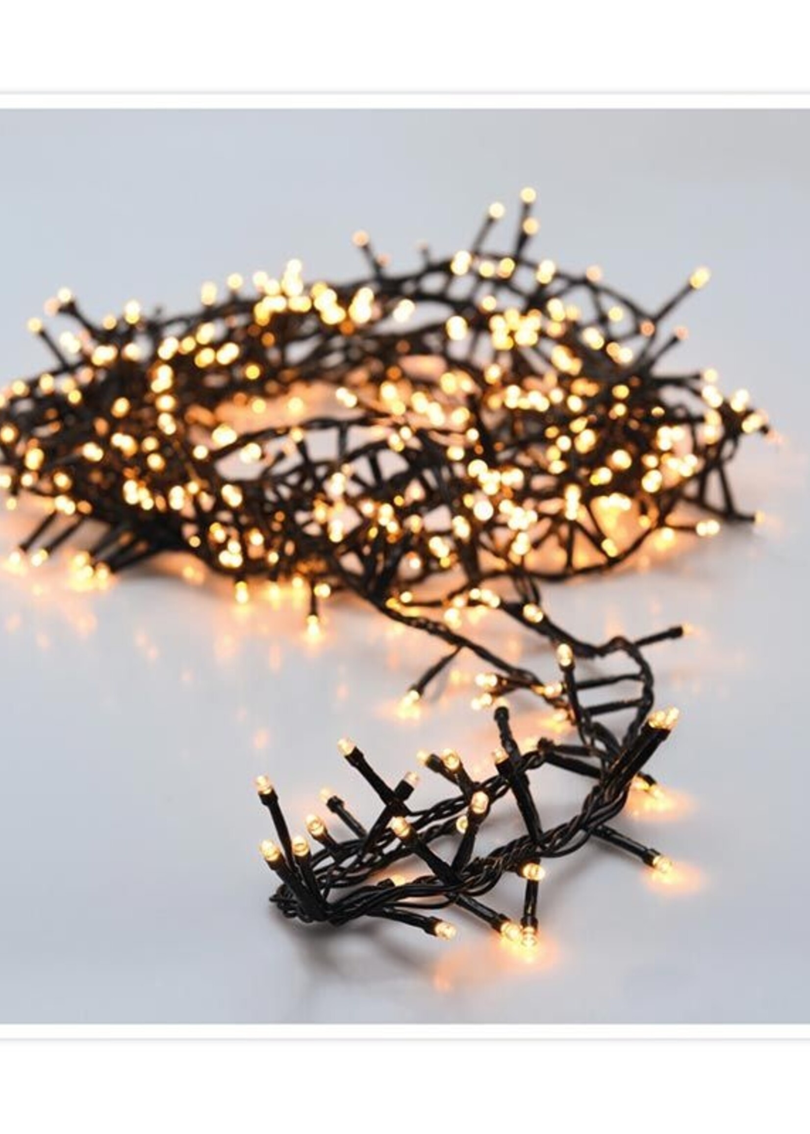 Micro Cluster 200 led - 4m - extra warm wit - Batterij - Lichtfuncties - Geheugen - Timer