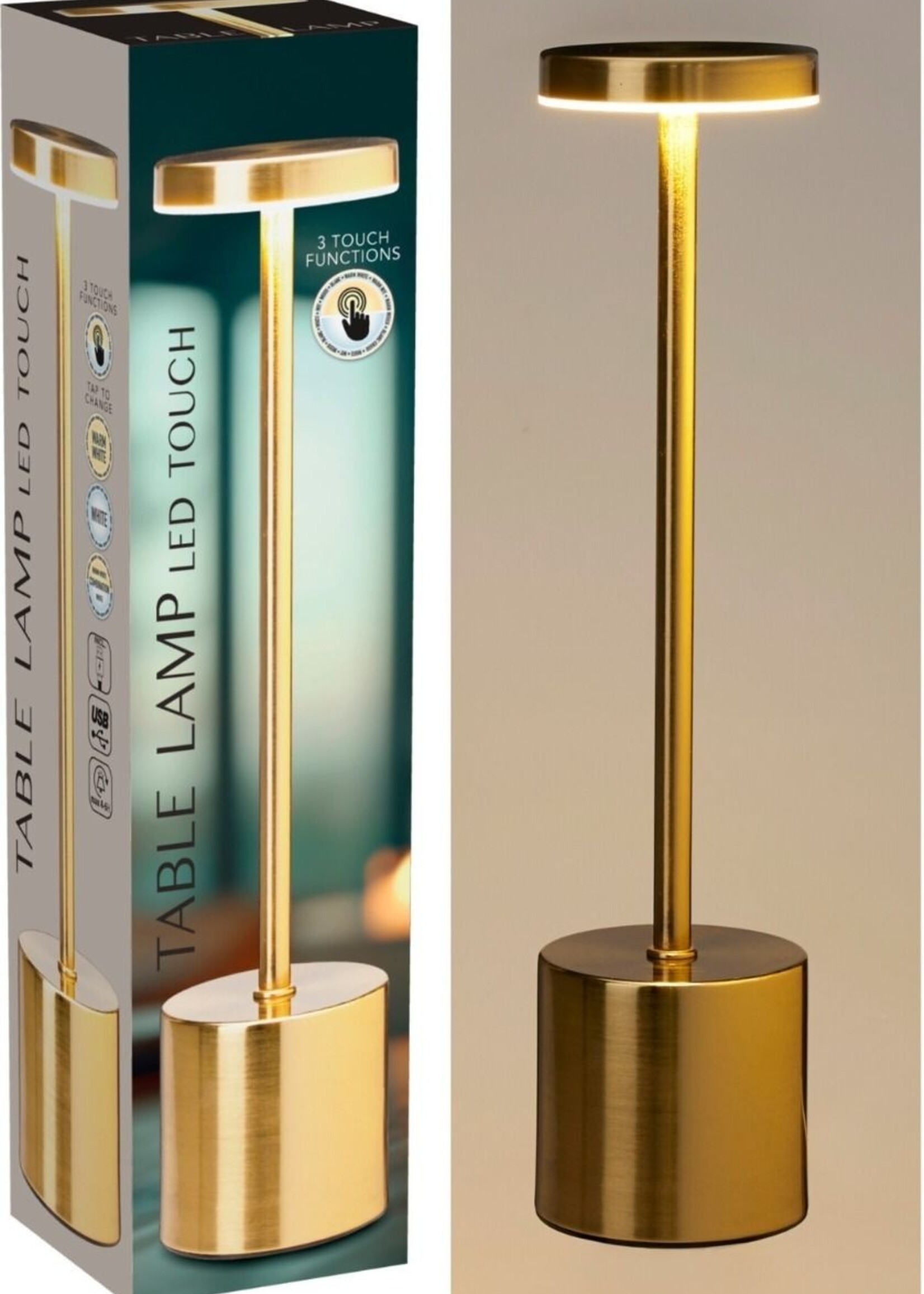 Tafellamp - Touchlamp - Dimbaar - USB