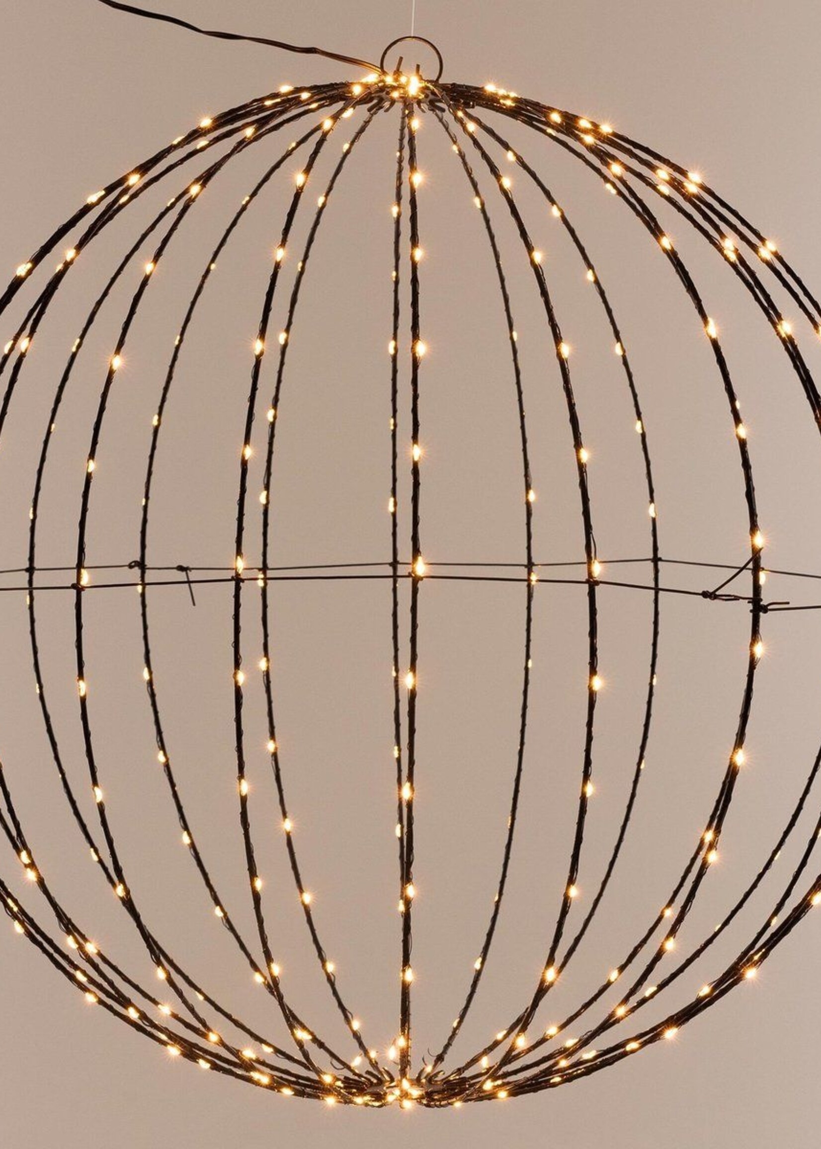 Lichtbol 240 led - Metaal - 40 cm - Kerstverlichting - met Timer - extra warm wit