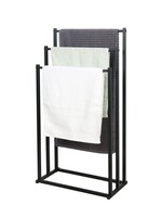 Ceruzo Handdoekrek - Metaal - Vrijstaand - Zwart