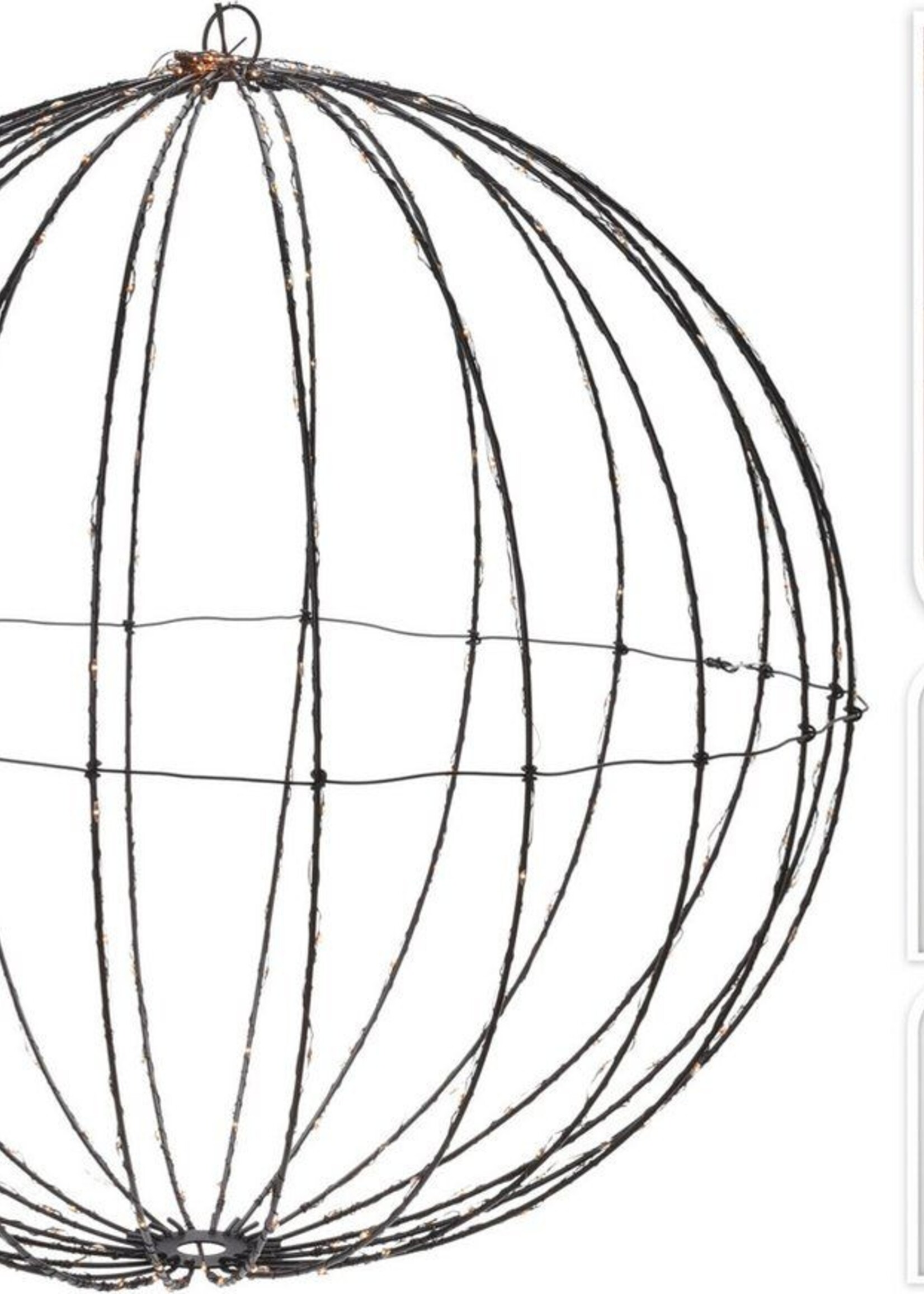 Lichtbol 320 led - Metaal - 50 cm - Kerstverlichting - met Timer - extra warm wit