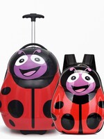 Ceruzo Handbagage Koffer en Rugzak - Lieveheersbeestje