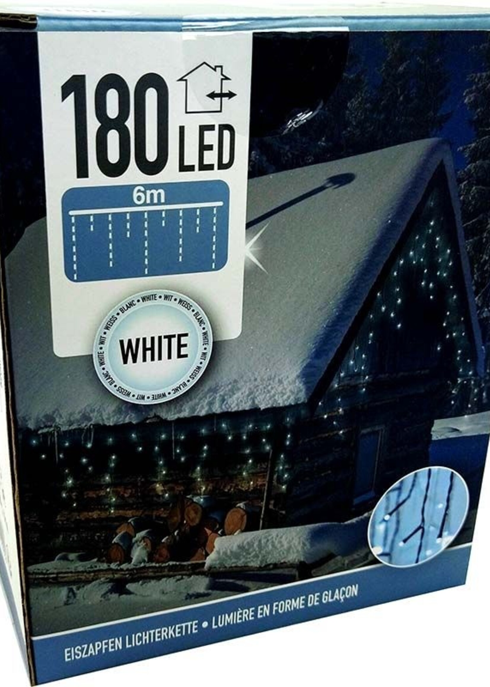 IJspegel verlichting - 180 LED - 6 meter - wit