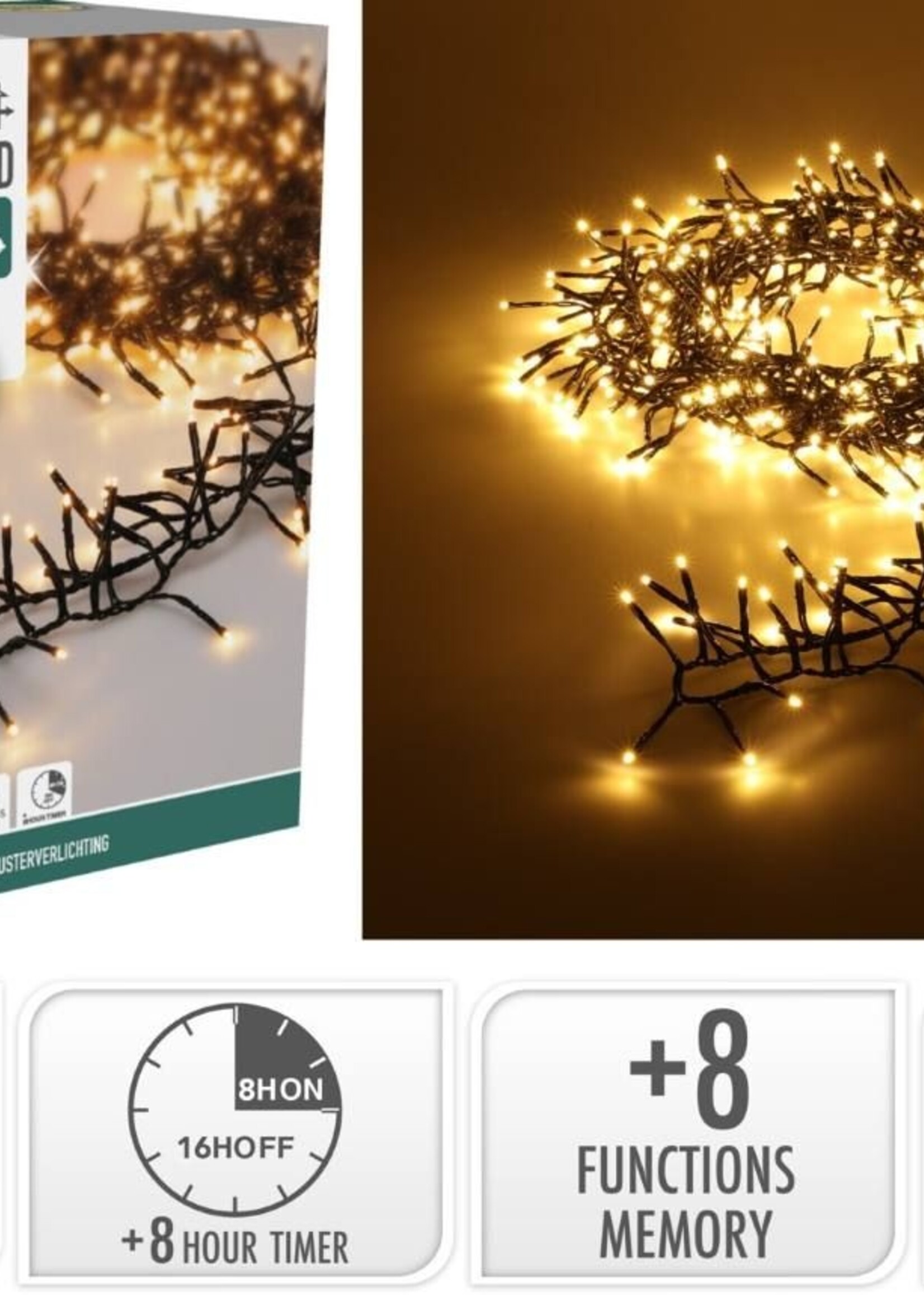 Treecluster Kerstboomverlichting - 768led - extra warm wit