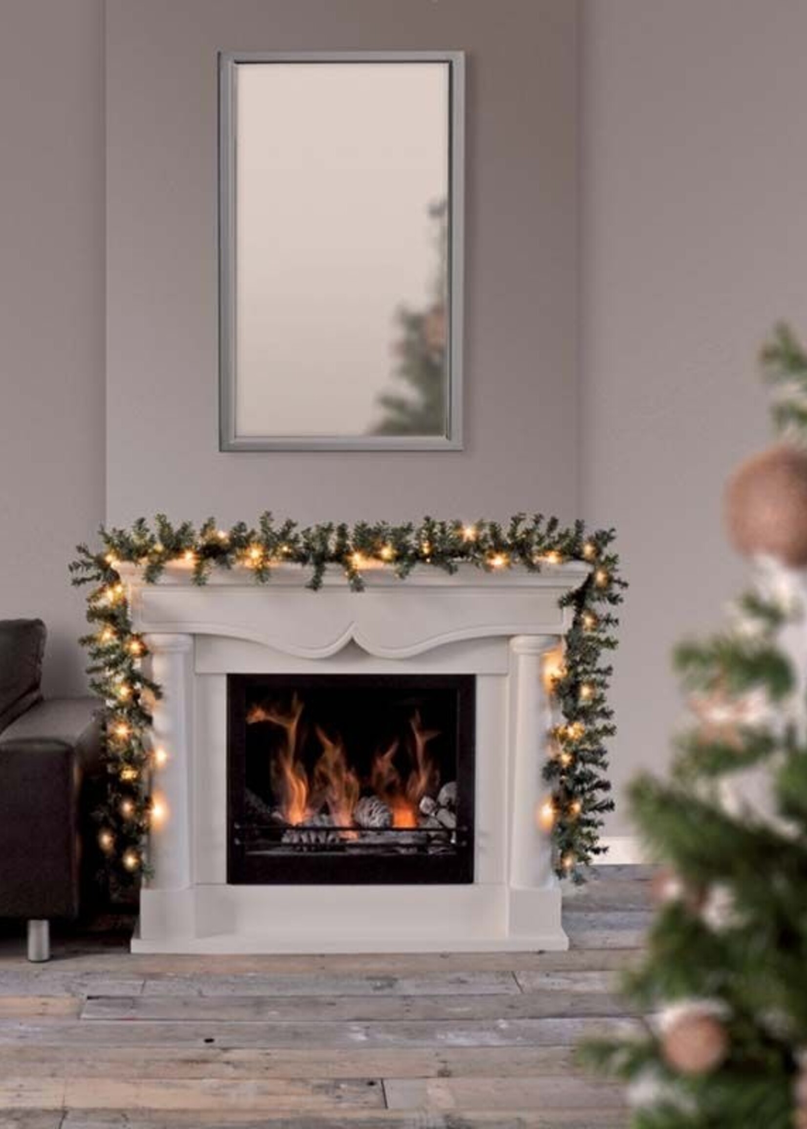 Guirlande met 30 LED - warm wit - 2.70 meter - met timer - op batterij