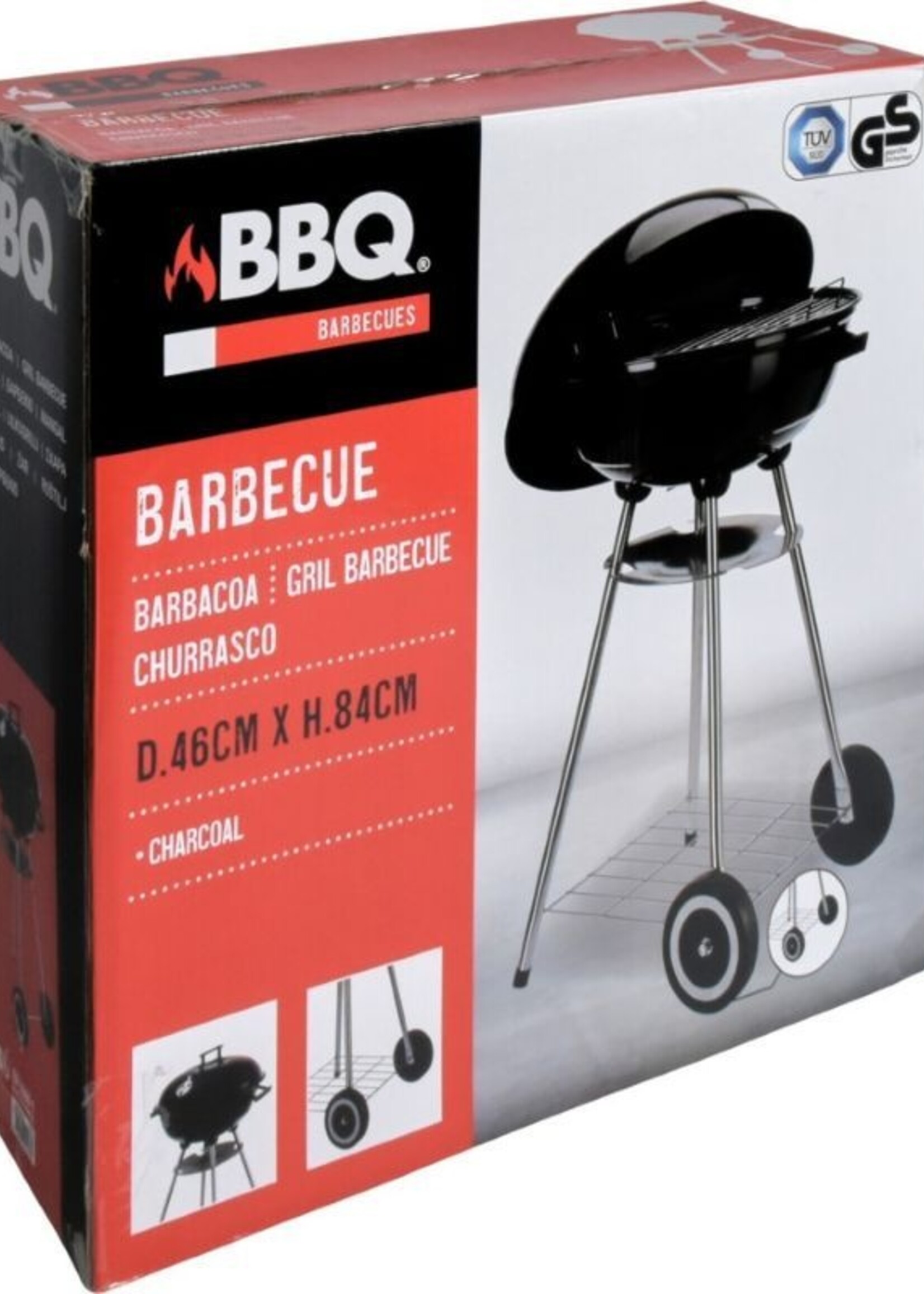 Houtskoolbarbecue op Wielen - 46cm