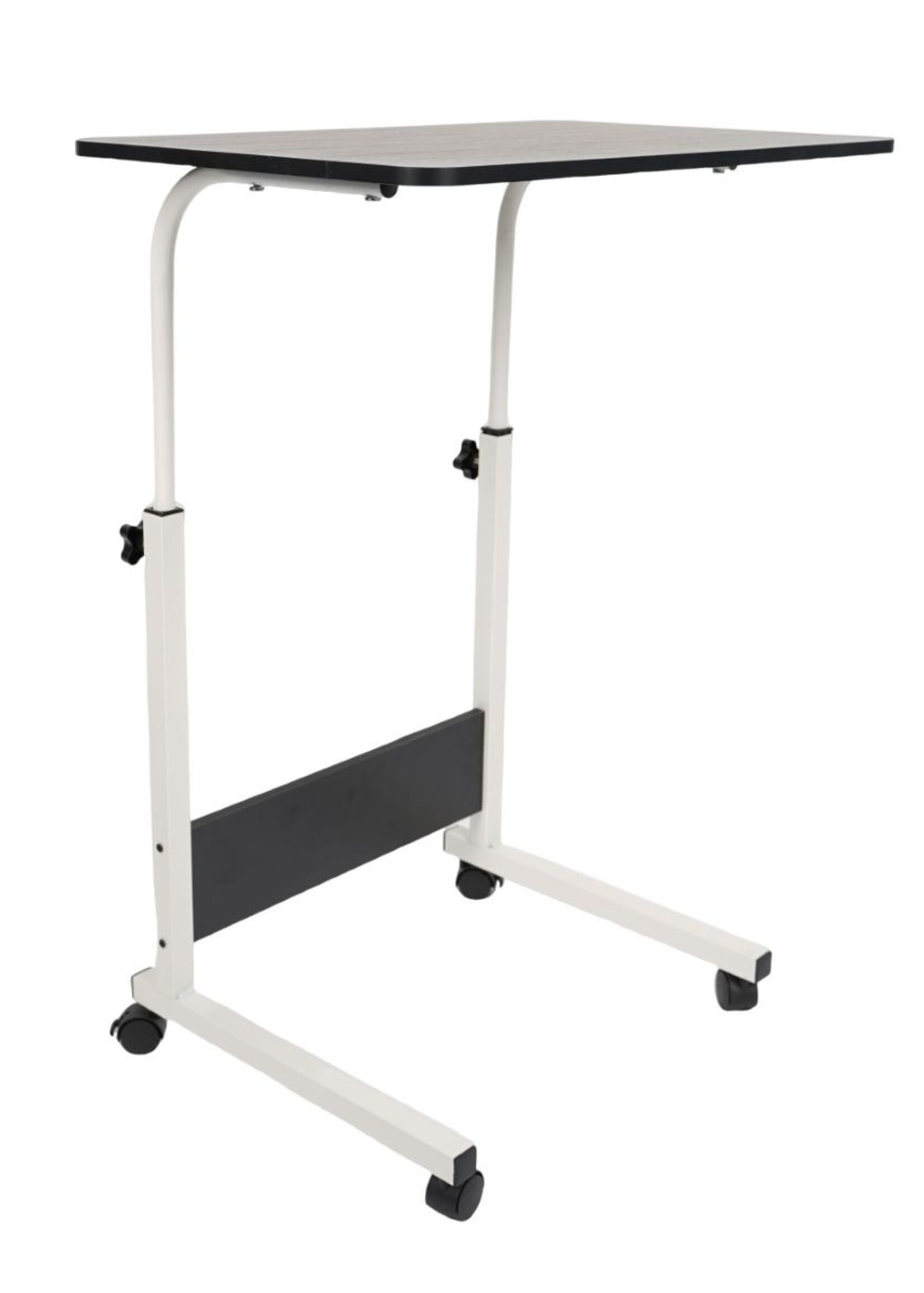 Ceruzo Laptoptafel - Zwart - Verrijdbare Bedtafel - Verstelbaar in Hoogte