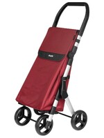 Duett Muuvi Up Boodschappentrolley - Tasinhoud 46L - 4 Wielen - Opvouwbaar - Rood