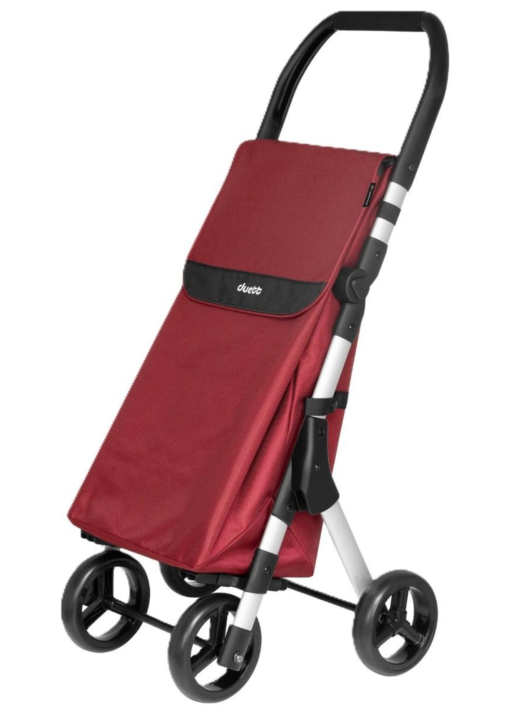 Duett Muuvi Up Boodschappentrolley - Tasinhoud 46L - 4 Wielen - Opvouwbaar - Rood