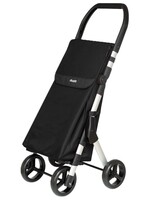 Duett Muuvi Up Zwart - Boodschappentrolley - Tasinhoud 46L - 4 Wielen - Opvouwbaar