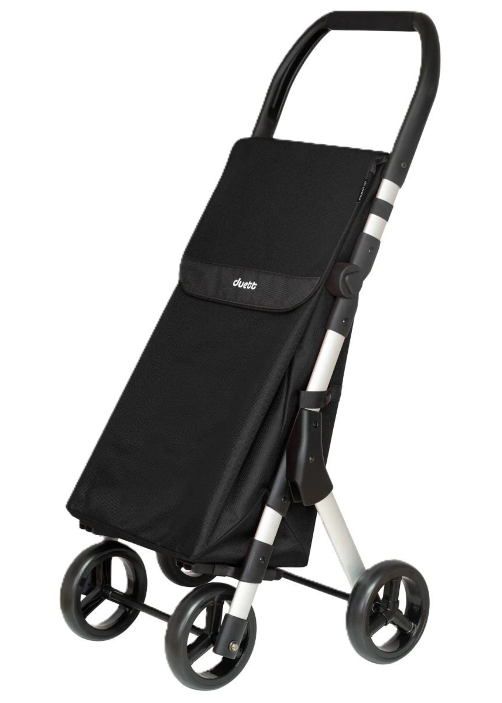 Duett Muuvi Up Boodschappentrolley - Tasinhoud 46L - 4 Wielen - Opvouwbaar - Zwart