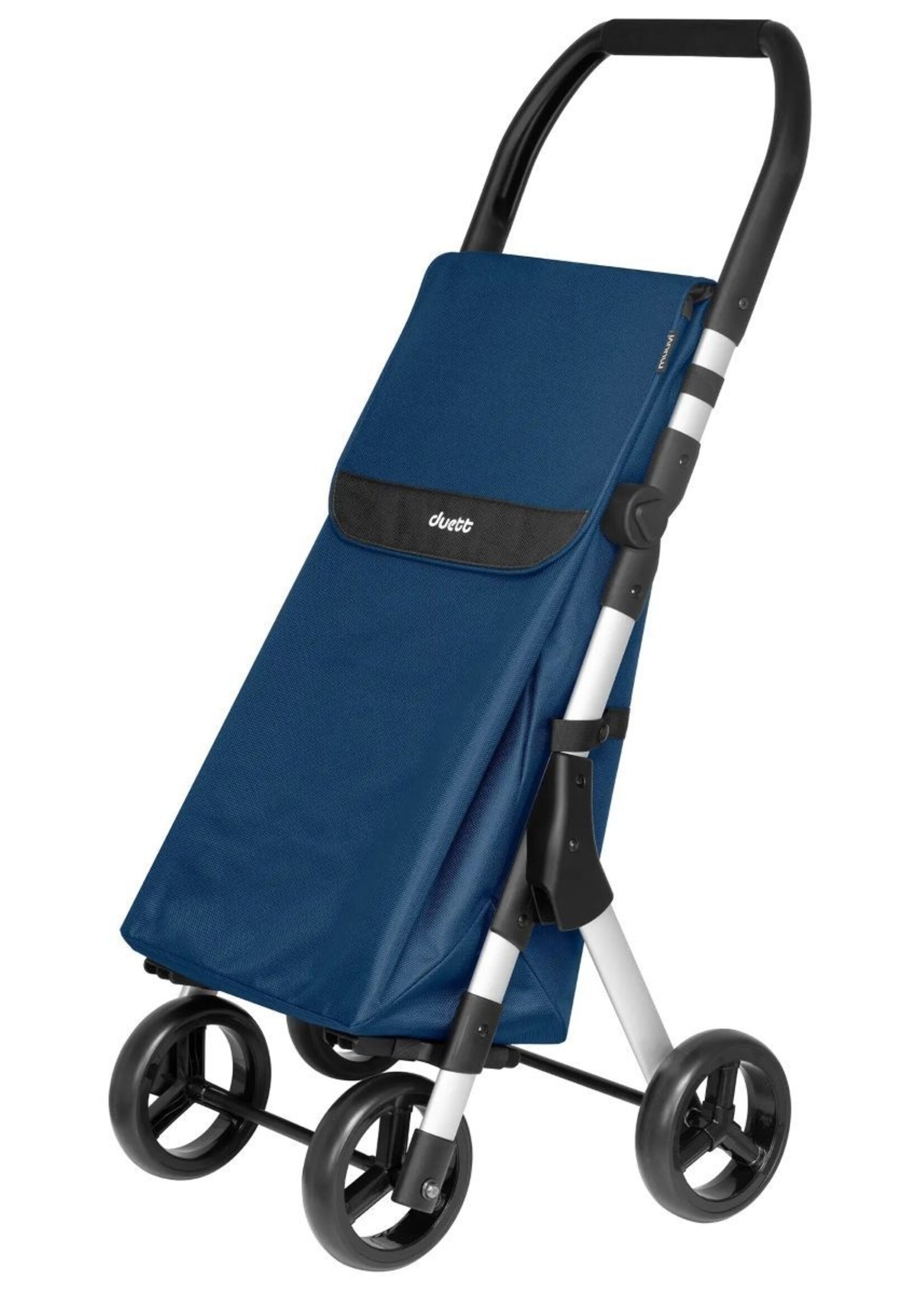 Duett Muuvi Up Boodschappentrolley - Tasinhoud 46L - 4 Wielen - Opvouwbaar - Blauw