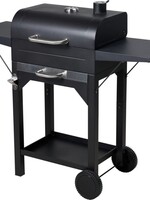 Houtskool BBQ - mat zwart - verrijdbaar